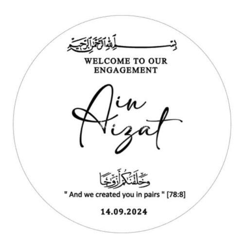 Sticker Welcome Mirror/Board 50cm
