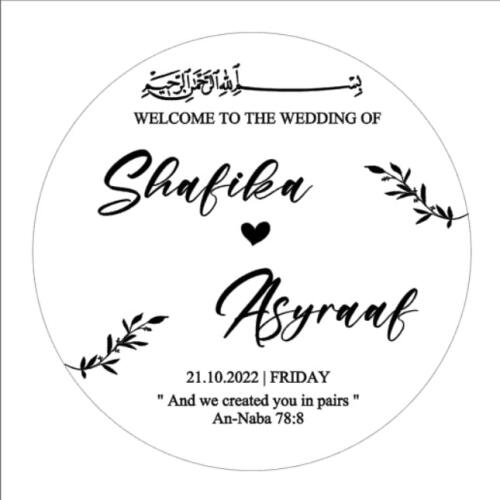 Sticker Welcome Mirror/Board 50cm