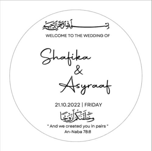 Sticker Welcome Mirror/Board 50cm
