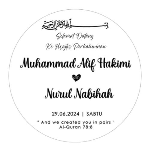 Sticker Welcome Mirror/Board 50cm