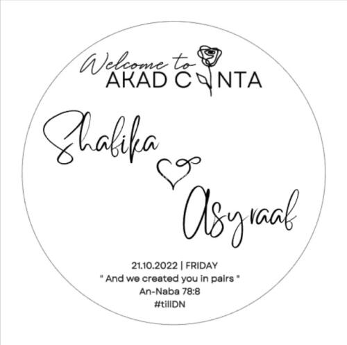Sticker Welcome Mirror/Board 50cm