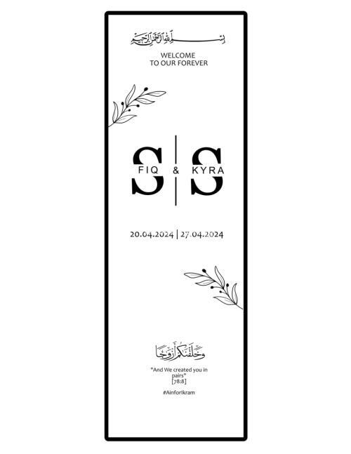 Sticker Welcome Mirror/Board 50cm