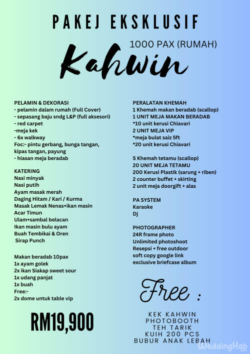 gambar pakej Perkahwinan Lengkap